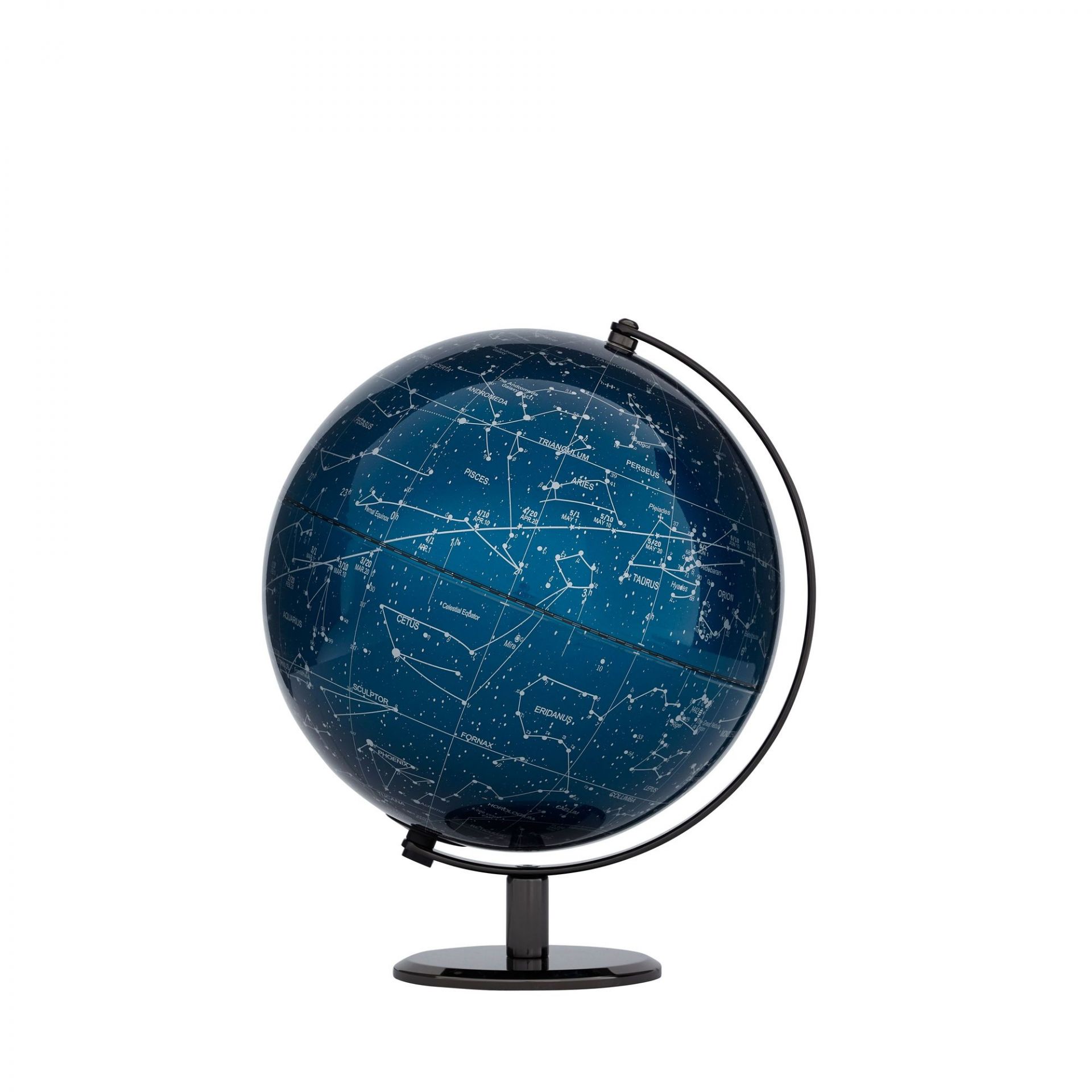 Illuminated globe Milky Way blue light globe Emform